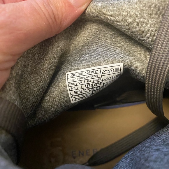 UGG Islay Leather spandex knit Mole high top Sneakers - Picture 11 of 11